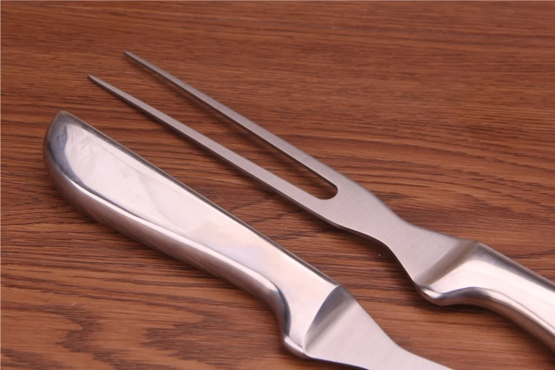 Большая полая вилка для обжарки стейка барбекю железная одинарная Западная