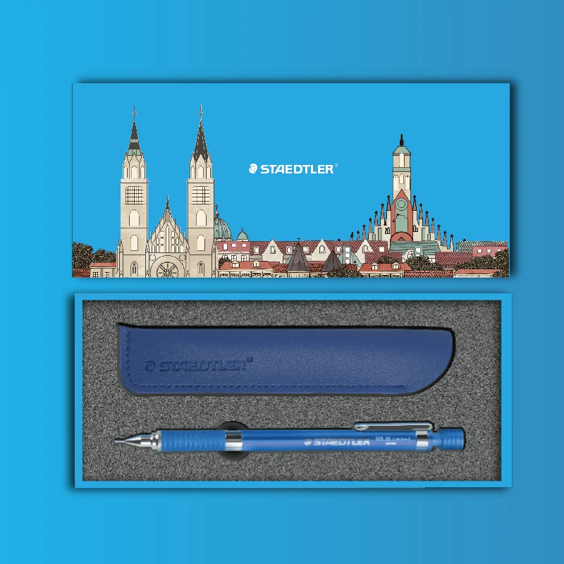 Ограниченная серия, механический карандаш STAEDTLER 92535-05NW, китайский красный/небесно-голубой металлический механический карандаш, 1 шт - Цвет: Sky Blue 0.5mm