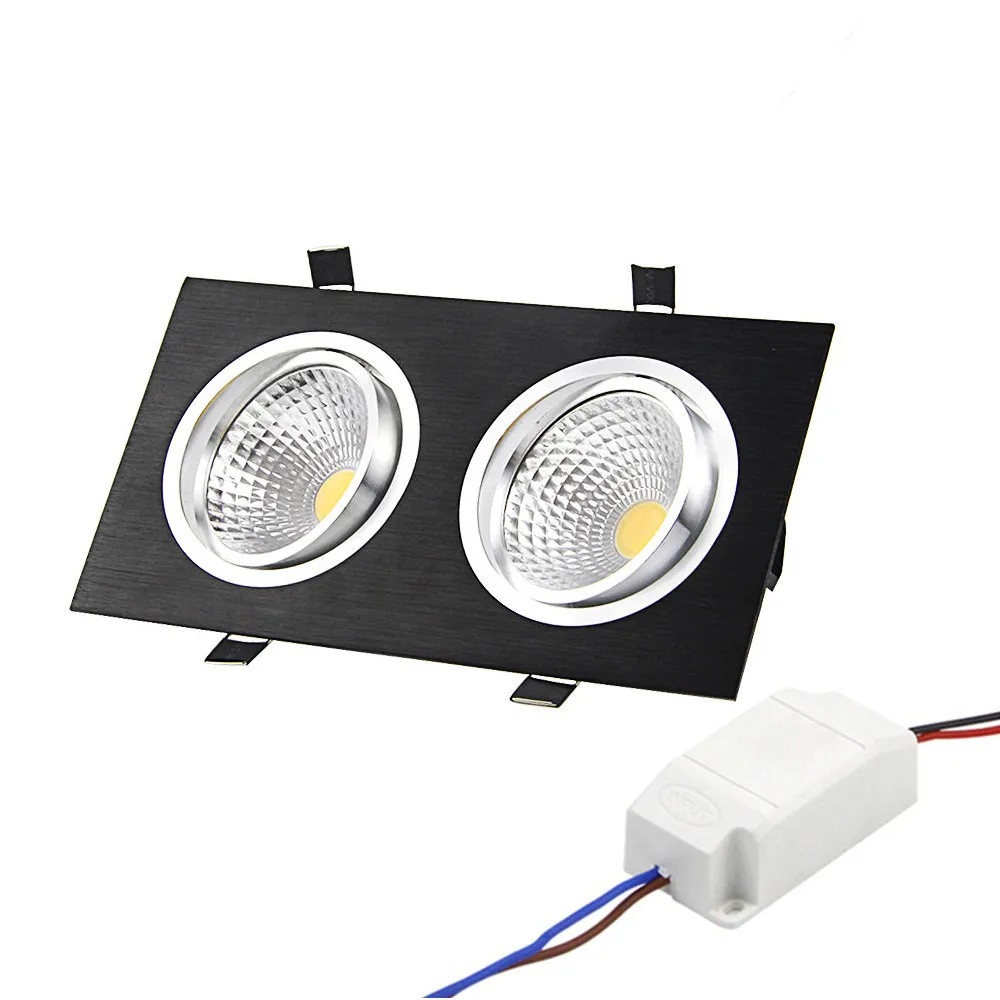 Рисунок черный 2 голову затемнения светодиодный встраиваемые квадратные