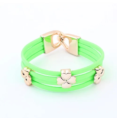 Min. order $10(Mix order) Fashion a clover bracelet European and American fashion new contracted bracelet|bracelet|bracelet butterflybracelet glow |