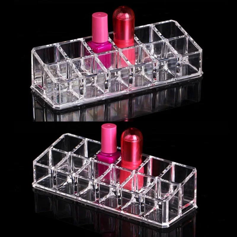 Пластиковый акриловый Органайзер для косметики 12 Ячеек|storage shelves|rack storagepolish rack |