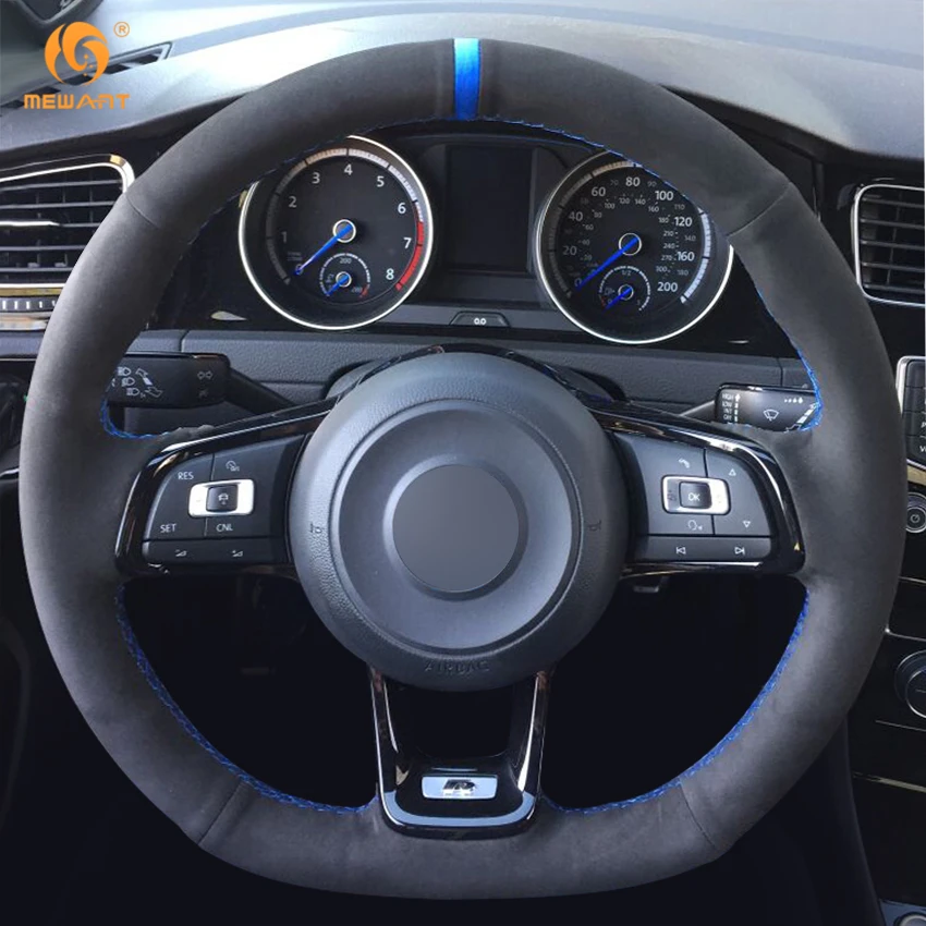 MEWANT для Volkswagen Golf 7 GTI R MK7 VW Polo Scirocco 2015 2016 черные замшевые аксессуары|car steering wheel