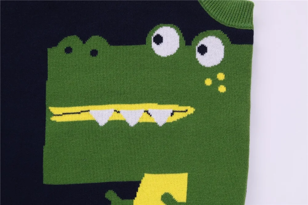 Модный стиль детский пуловер для мальчиков вязаный жилет пальто крючком