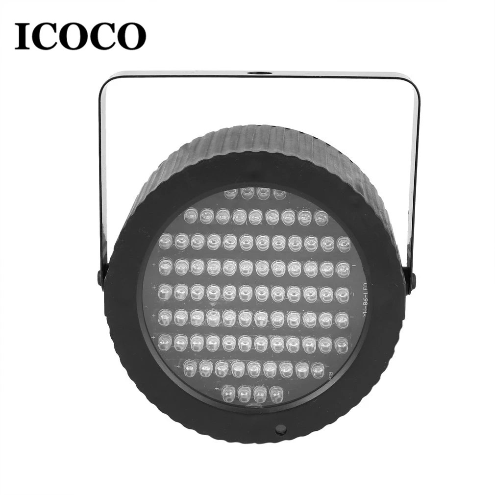 ICOCO 86 LEDs Stage Par Lights with Remote Controller DMX512 RGB Strobe Light Party for Disco Bar Show Pub KTV DJ | Освещение
