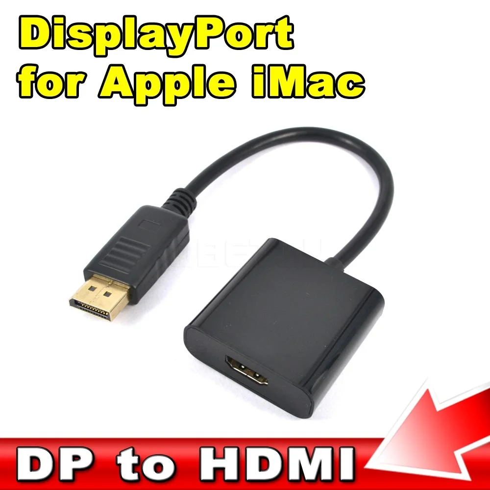 Kebidu 20 см порт дисплея DP к HDMI совместимый конвертер Кабельный адаптер Бесплатный