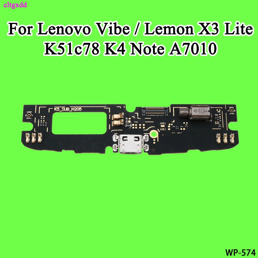 

Cltgxdd USB-порт для зарядки док-станции Разъем для зарядки плата для зарядки гибкий кабель для Lenovo Vibe / Lemon X3 Lite K51c78 K4 Note A7010