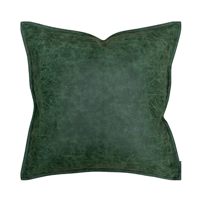 green Роскошный домашний декор, Мягкая Наволочка из искусственной кожи, серый, синий, оранжевый, декоративная наволочка для подушки, 30X50 см, диванная подушка - Цвет: green