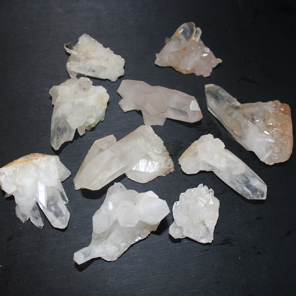 1 шт. натуральный камень белый кристально чистый кварцевый кристалл кластер