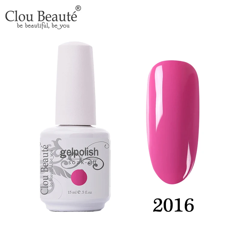 2016 Clou Beaute, розовый, телесный цвет, чистый Гель-лак, цветной Гибридный Гель-лак, набор для маникюра, полуперманентный Гель-лак Vernis - Цвет: 2016