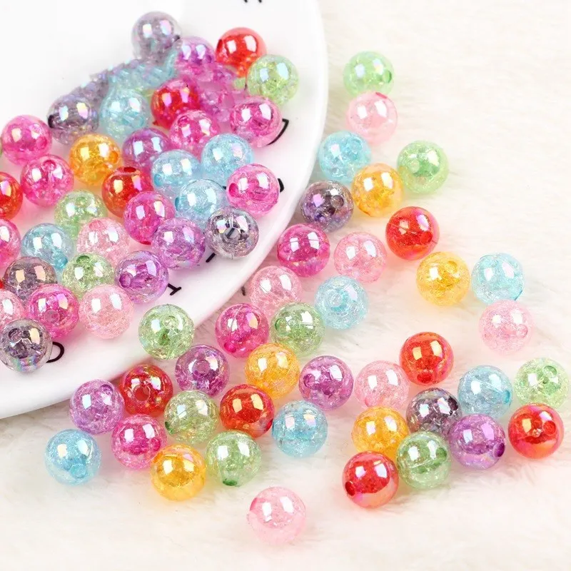 100 шт./упак. цветные акриловые бусины для шитья одежды ручной работы