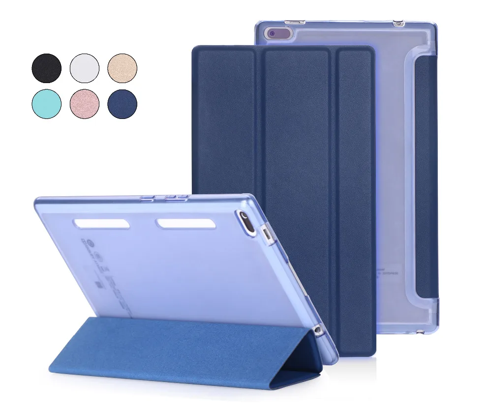 Супер тонкий легкий 3 сложения Folio Stand PU кожаный чехол Магнит умный для Lenovo Tab4 8