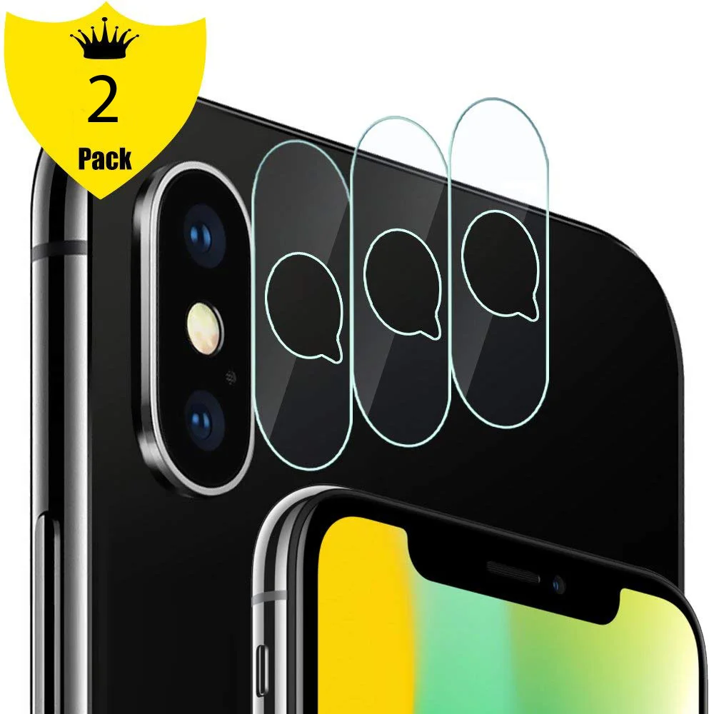 

2Pack,Clear Ultra HD Back Camera Lens Tempered Glass Screen Protector film for iPhone X/iPhone XS 6.1"/iPhone Xs Max 6.5"