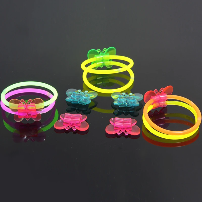 DIY glow stick Fluorescence light glow sticks butterfly pattern headband glasses model toy props party festive supplies Drop