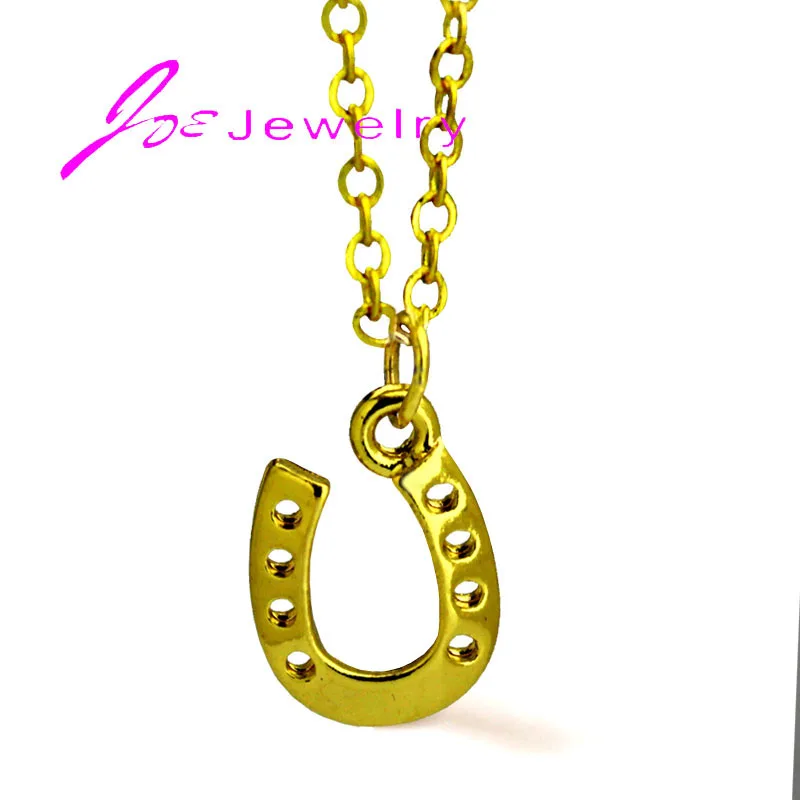 Золотые подковы подвесные ожерелья с животными ювелирные изделия для женщин