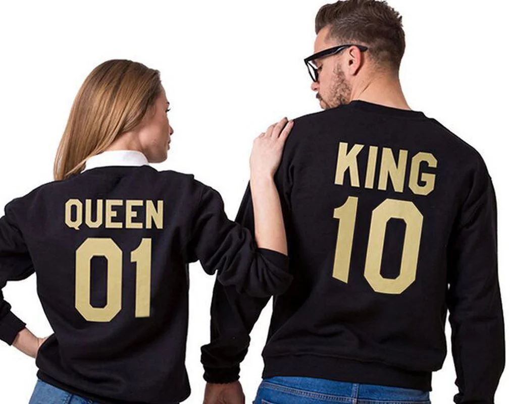 Толстовки King queen с капюшоном золотого цвета европейские свитшоты 2020 Женская
