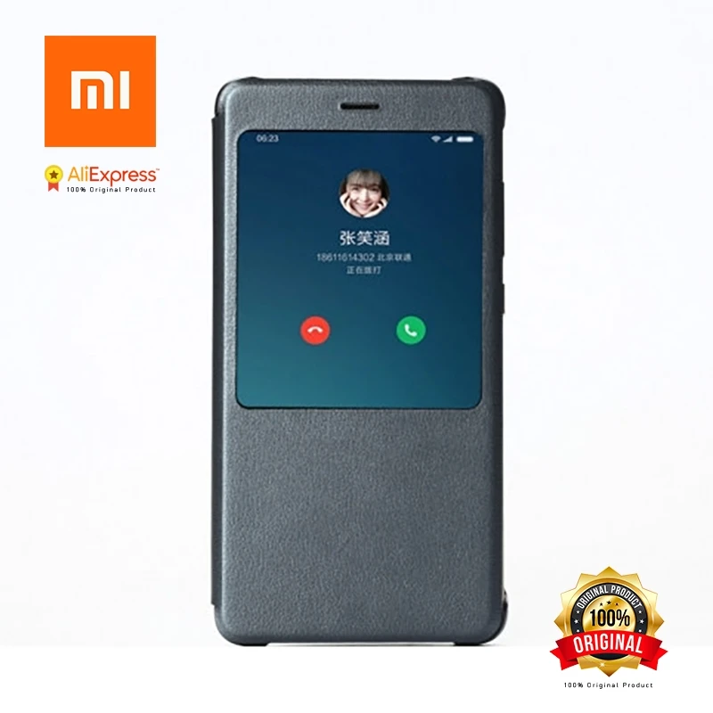 Xiaomi Redmi Note 4X чехол оригинальный note4X интеллектуальные Дисплей Защитная крышка