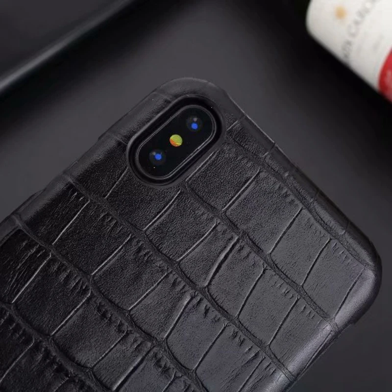 Чехол-накладка из натуральной кожи под крокодиловую кожу для iphone 7 8 чехол plus X |