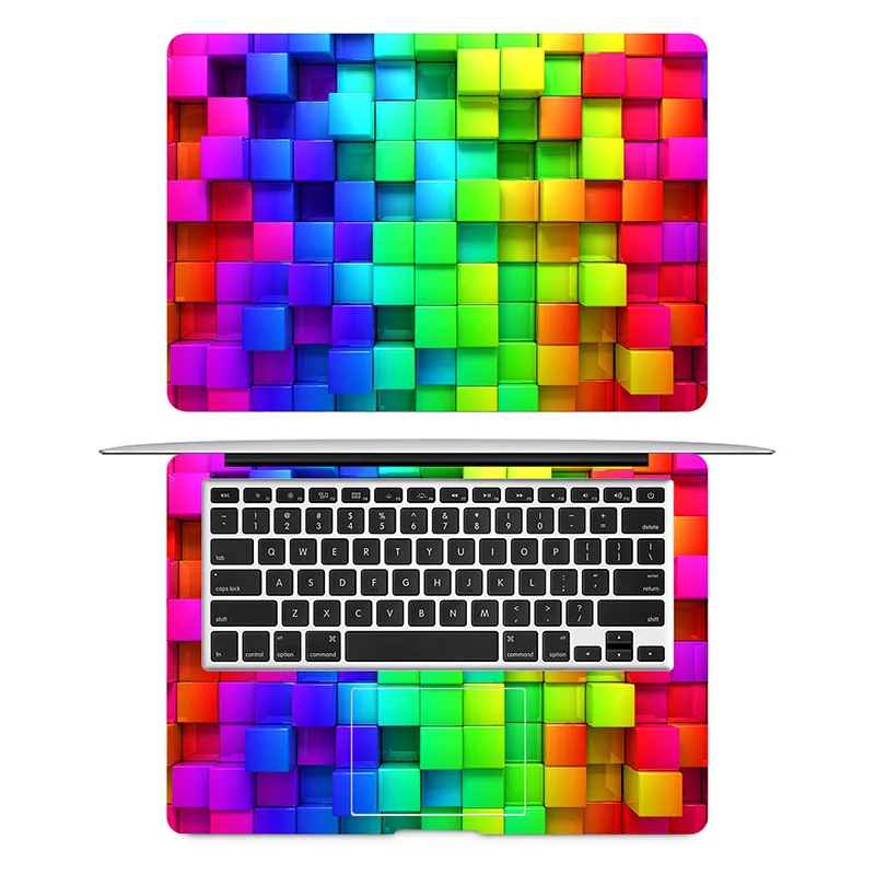 Радужный 3D чехол с бриллиантами на весь корпус для Macbook наклейка Pro Air Retina 11 12 13 15 6