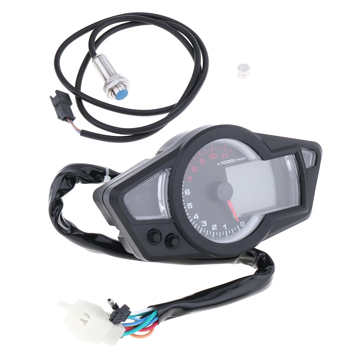 Universal Tachometer BLUE Full LCD Anti-Dazzle Display Screen Backlight Speedometer Odometer Motorcycle Instrument Panel | Автомобили и