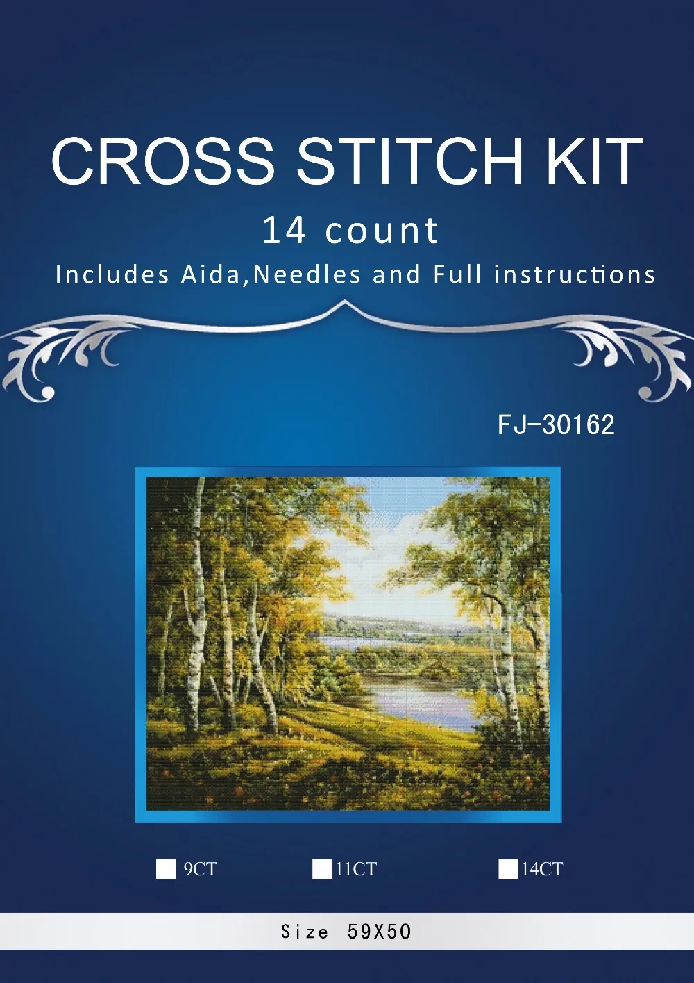 

Высшее качество, Милая Горячая Распродажа, Набор для вышивки крестиком, праздничные украшения старого мира, аналогичные DMC фотообои, Зеленый пейзаж