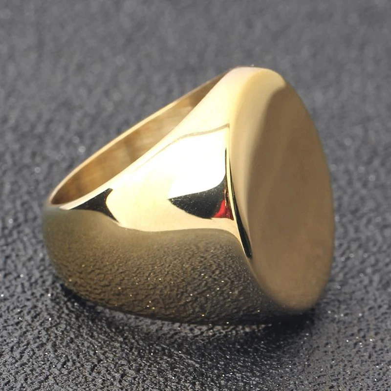 Модное кольцо на заказ Vierkante Grote Breedte Zegel Ringen 24 K титановое стальное мужское с