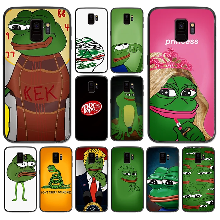 Мем-лягушка pepe для samsung Galaxy A5 A6 A7 A8 A9 плюс M10 M20 M30 мягкий силиконовый черный чехол для телефона