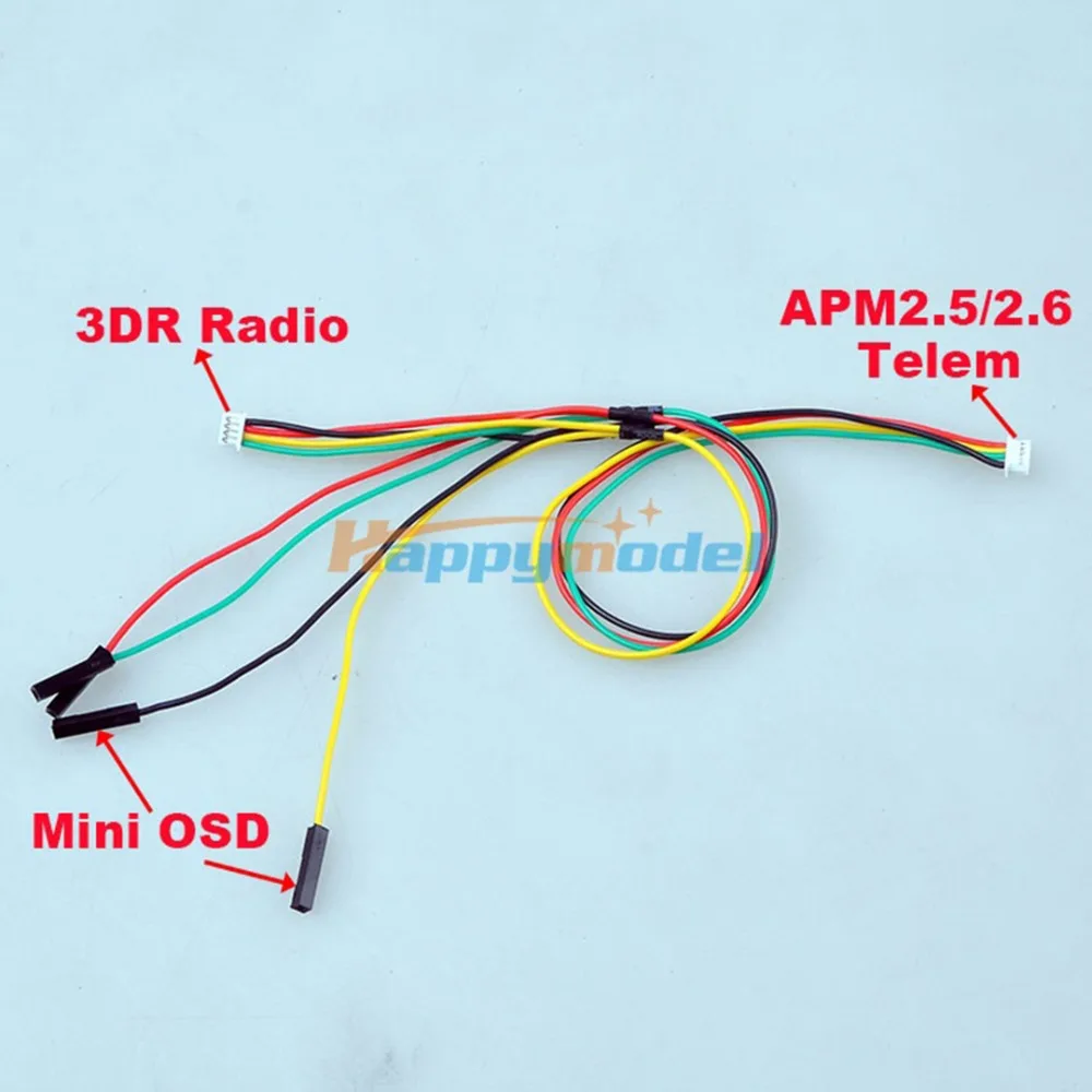 2 шт. APM 5/2 6 подключение к 3DR телеметрии радио/OSD Y Тип кабеля телеметрии/OSD -кабель