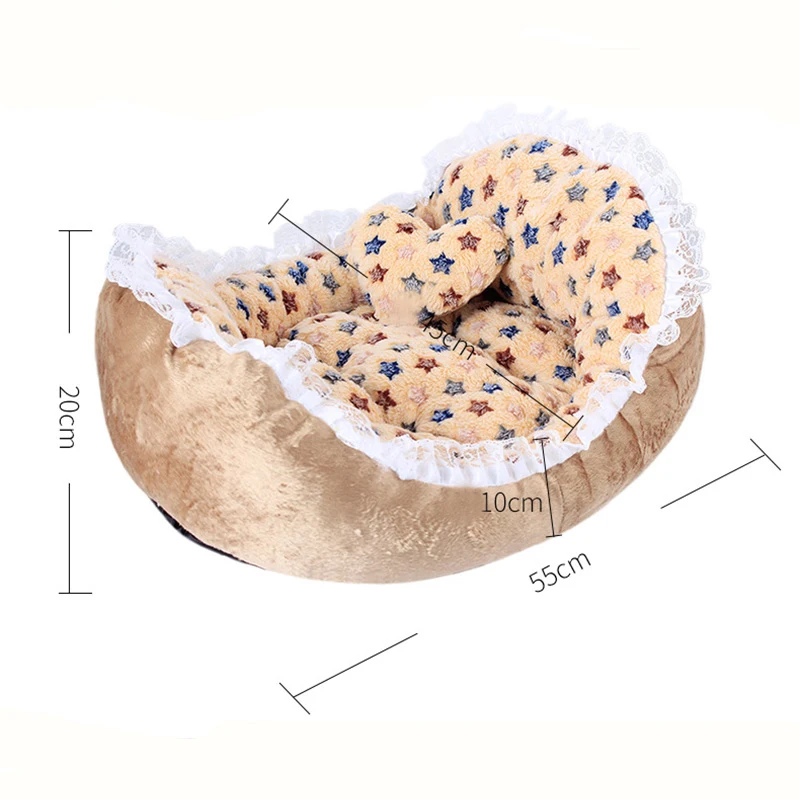 Мягкий флисовый коврик для питомца зимнее теплое гнездо кошки маленькой собаки
