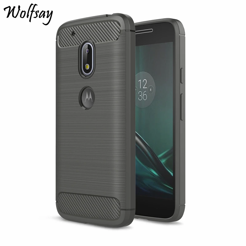 Wolfsay For Phone Cover Moto G4 Play Case Rubber Silicone Fundas Motorola &lt |