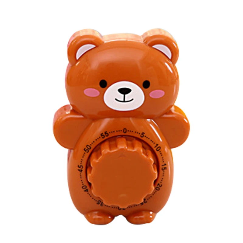 Cartoon Teddy Bear Timer Creative Life Lovely Kitchen Cooking Student Homework Plastic Dial | Дом и сад