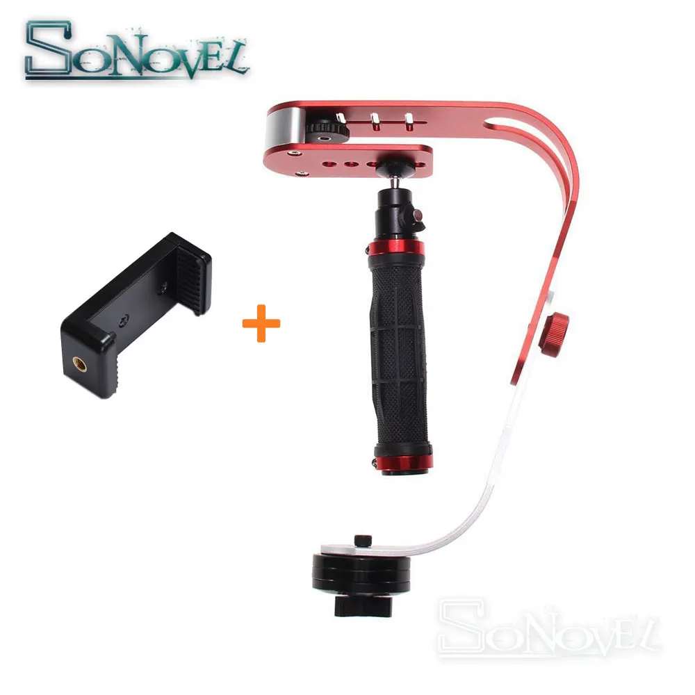 Red Ручной Стабилизатор для видеокамеры Steadicam Стабилизатор для цифровой камеры HDSLR DSLR видеокамера DV мобильный телефон+ перчатки - Цвет: Red