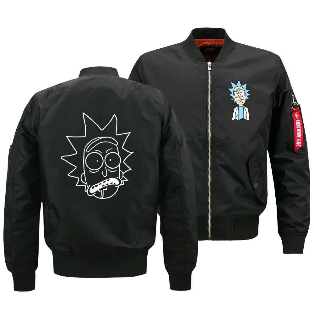 Rick and Morty/утолщенная летная куртка из чистого хлопка для мужчин сезон осень зима