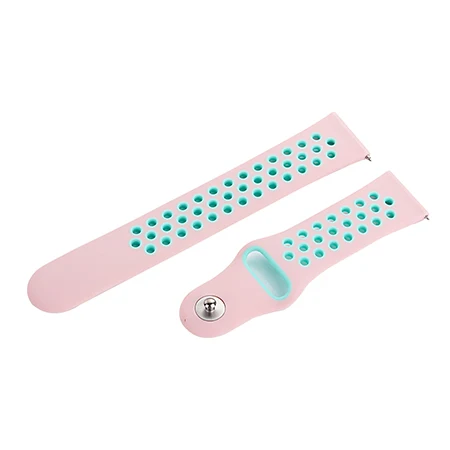 pink green Hangrui силиконовый браслет ремешок для Huami Amazfit Pace/Stratos 2 2 S/для samsung gear S3 ремень для Xiaomi Amazfit Bip Молодежный ремешок - Цвет: pink green