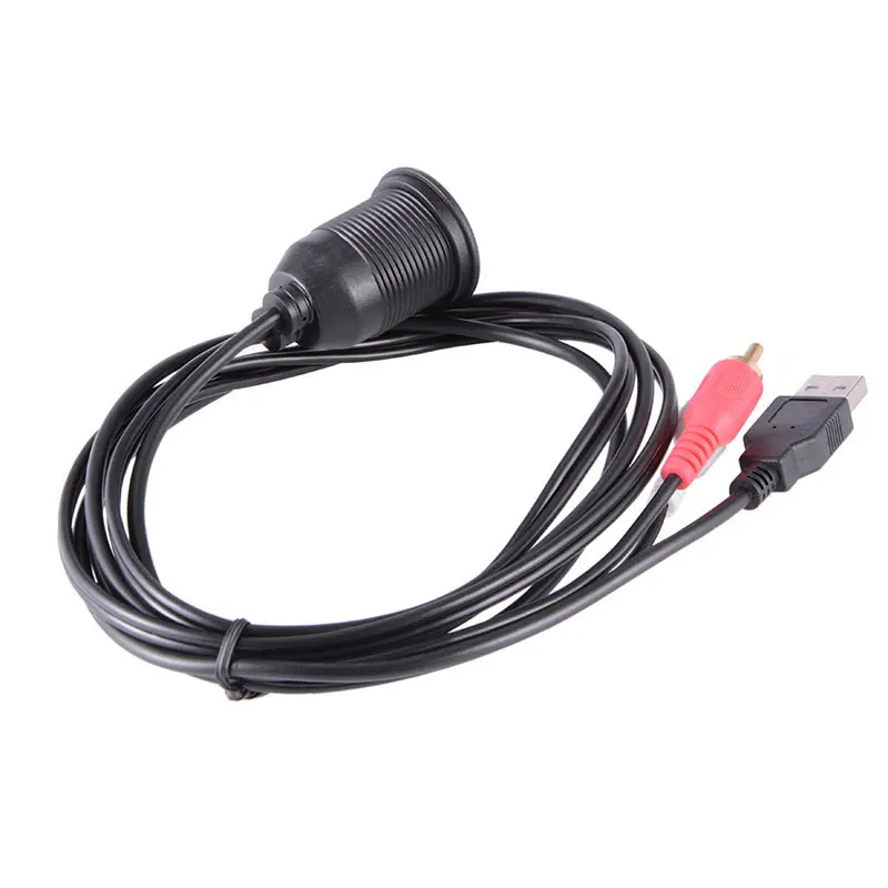 1 м 2 монтаж для приборной панели USB/Aux 2RCA аксессуар Универсальный Удлинительный