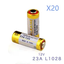 20 шт./лот маленькая батарея 23A 12V 21/23 A23 E23A MN21 MS21 V23GA L1028 Щелочная