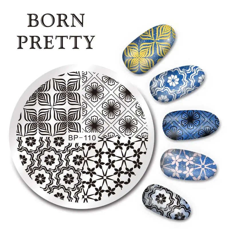 BP-110 BORN PRETTY Квадратный шаблон для штамповки ногтей кот Тигр Леопард глаз маникюрная пластина с изображениями для нейл-арта дизайн ногтей шаблон для печати BP-X50 - Цвет: BP-110