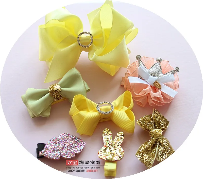 1 комплект бант для девочек милый заколка волос принцессы аксессуары лента