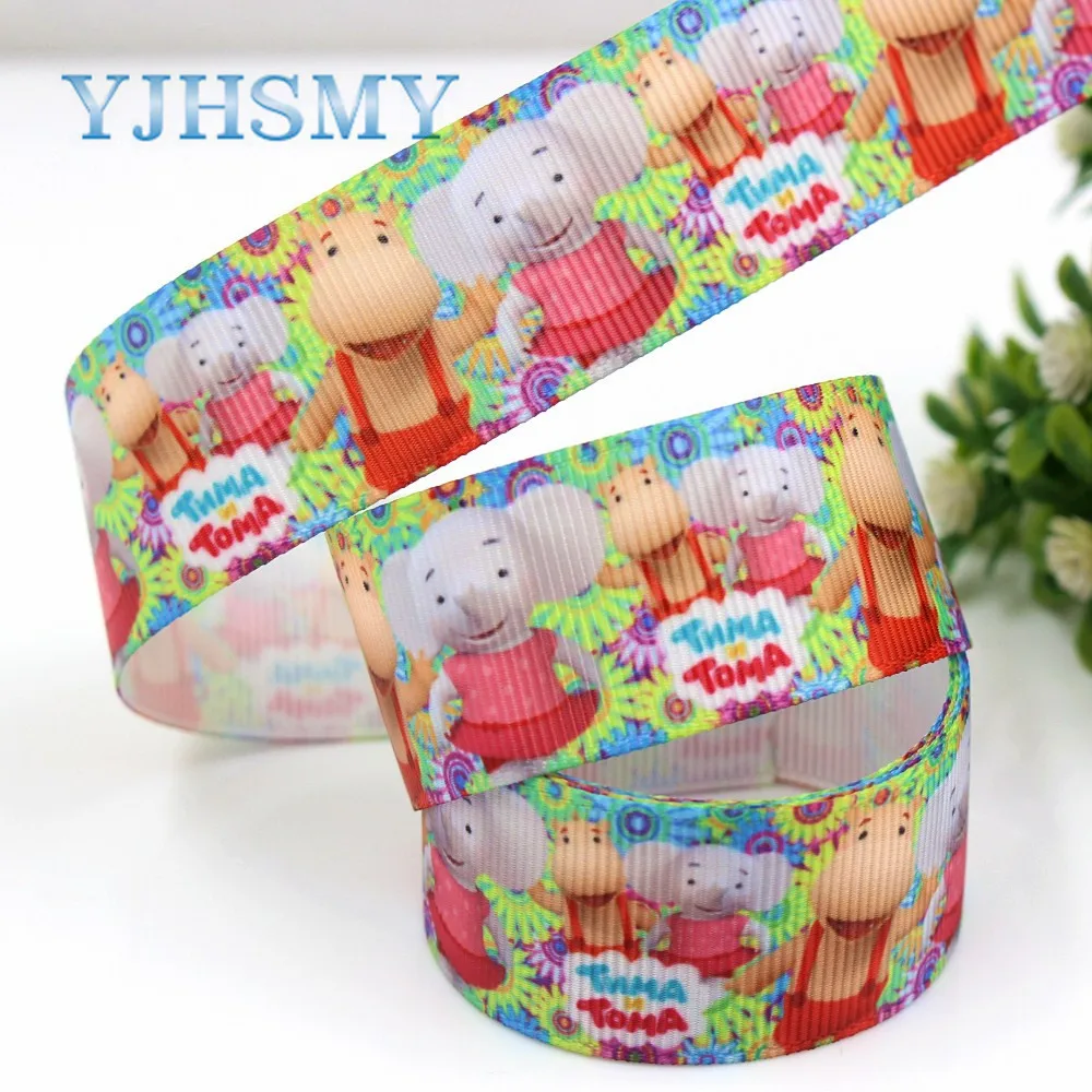 YJHSMY G-18802-777, 25 мм 5 ярдов мультфильм печатных корсажные ленты, DIY ручной работы аксессуары для волос материал свадебный подарок упаковка