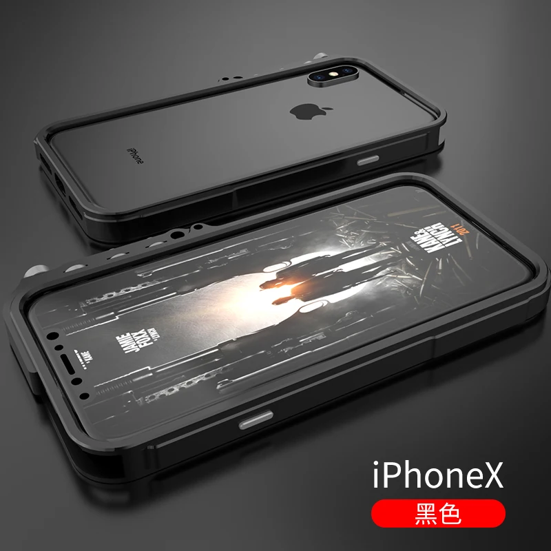 Чехлы для телефонов с металлической рамкой apple iPhone X роскошный чехол алюминиевой |