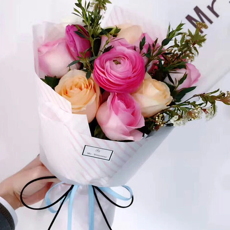 10 шт./лот упаковочная бумага для цветов полосатый рисунок материалы упаковки