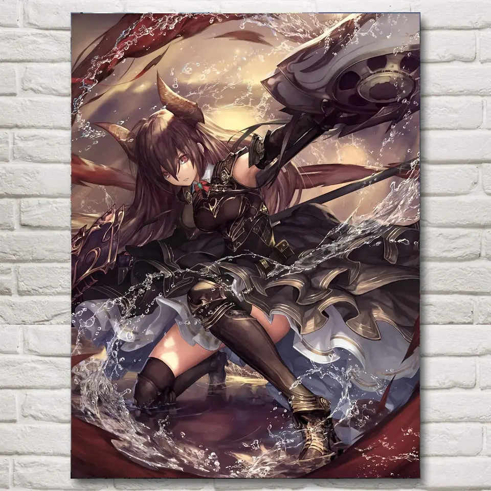 Некроманты зомби Рита Shingeki No Bahamut постеры для игры Искусство гостиная настенный