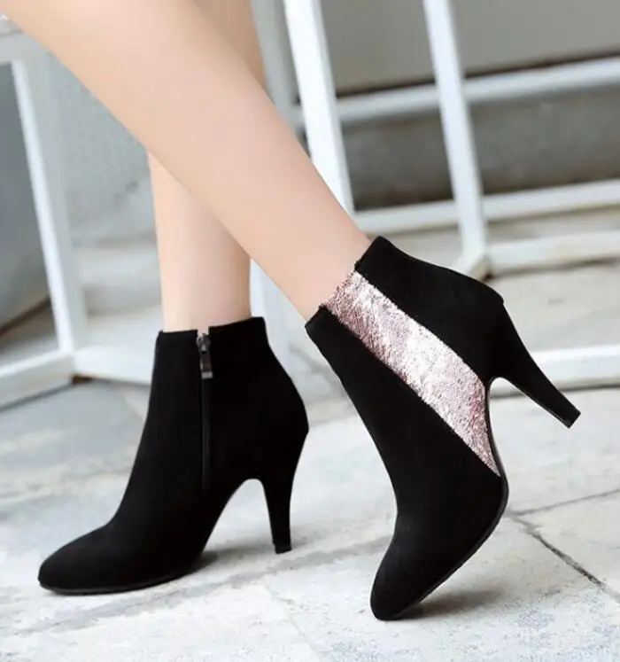 Женские Большие размеры 32 43 с острым носком для девочек Zapatos Mujer зимняя модная