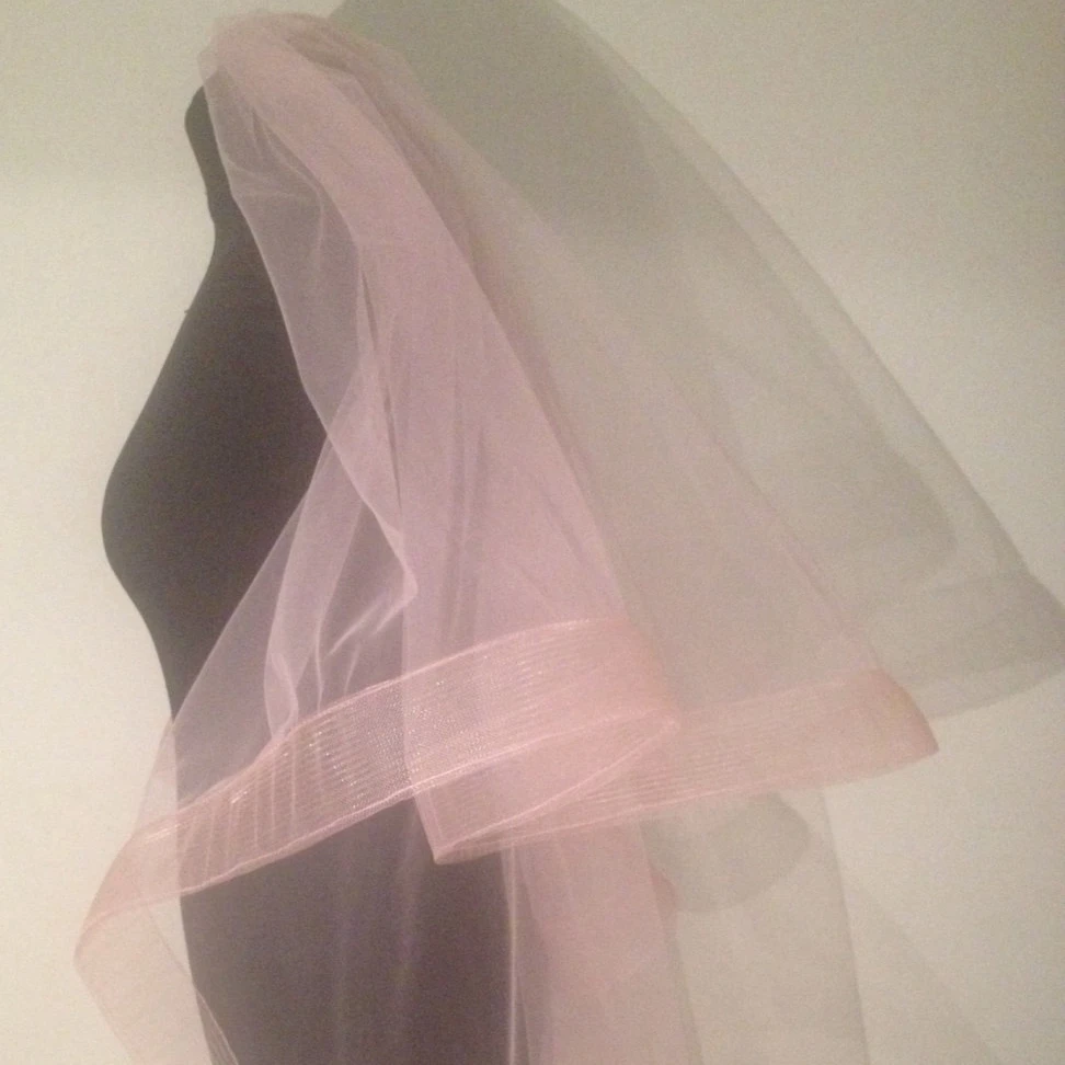 Светло-Розовый Конского Волоса Свадебная Фата Румянами Люкс Покрывал С