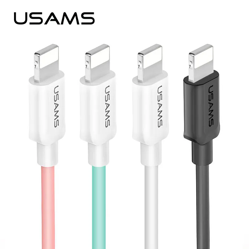 USAMS USB кабель для передачи данных iPhone 2A быстрое зарядное устройство зарядки X 8 7 6s 5s
