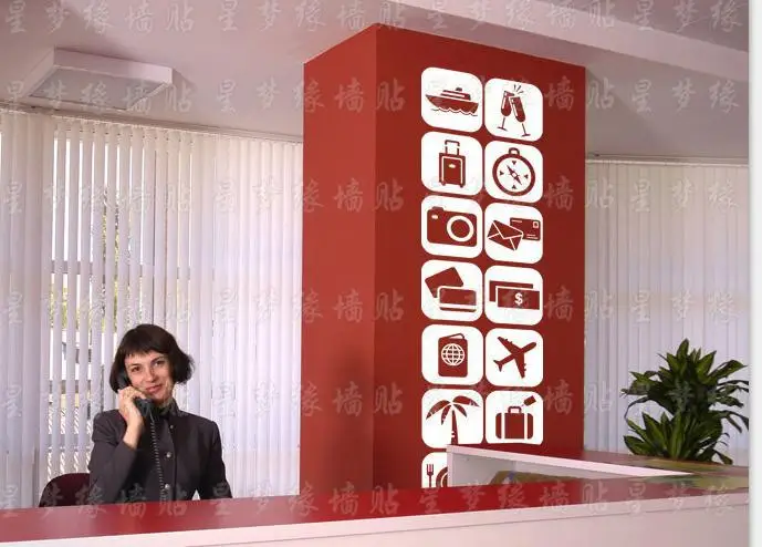 Туристическая притяжение виниловая наклейка на стену знак для приема отеля