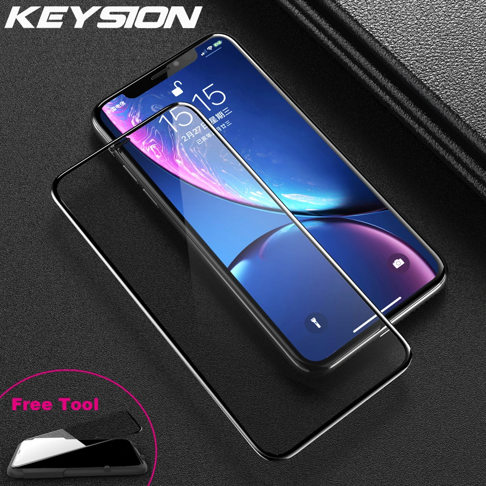Защитное стекло KEYSION закаленное с полным покрытием для iPhone XS Max XR X | Мобильные