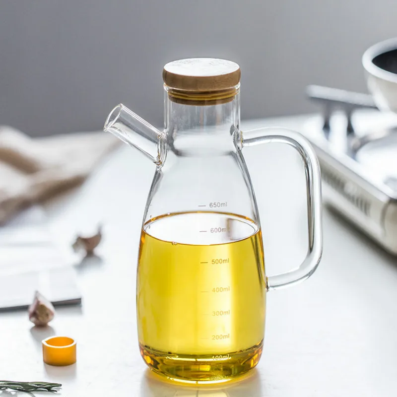 Бытовой стеклянный масляный горшок герметичная большая приправа бутылка соевый