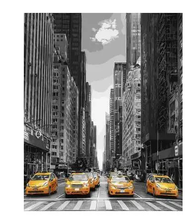 5805 Нью Йорк желтое такси краска по номерам наборы для взрослых DIY|Картины номерам|