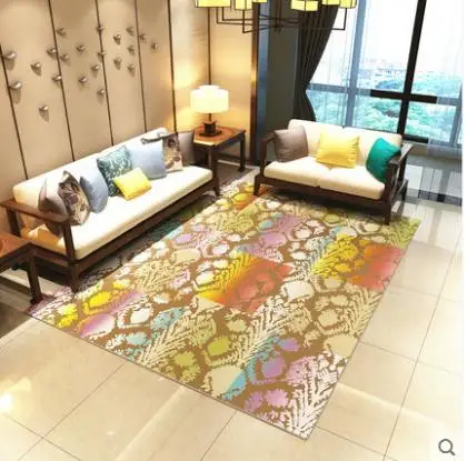 Современный ковер с рисунком Зебра длинный плюшевый мохнатый прикроватный