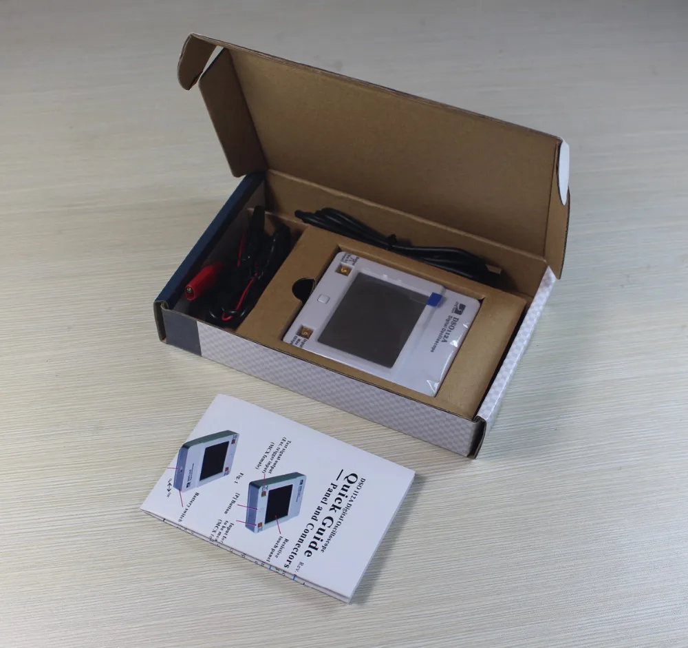 JYETech оригинальный DSO 112A Карманный usb осциллограф с двумя зажимными зондами и